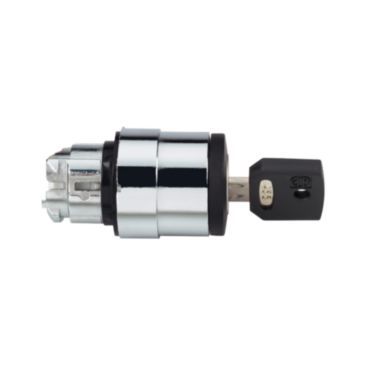 Key switch front element XB4, metal, 22mm, black, 2 positions, momentary – ZB4BG6