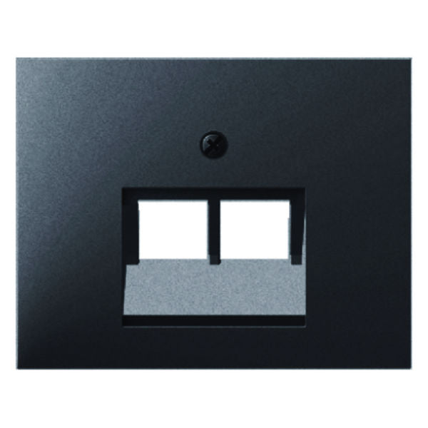 K.1 Centre Plate for Data Outlet, 2-gang, Anthracite Matte – 14097006