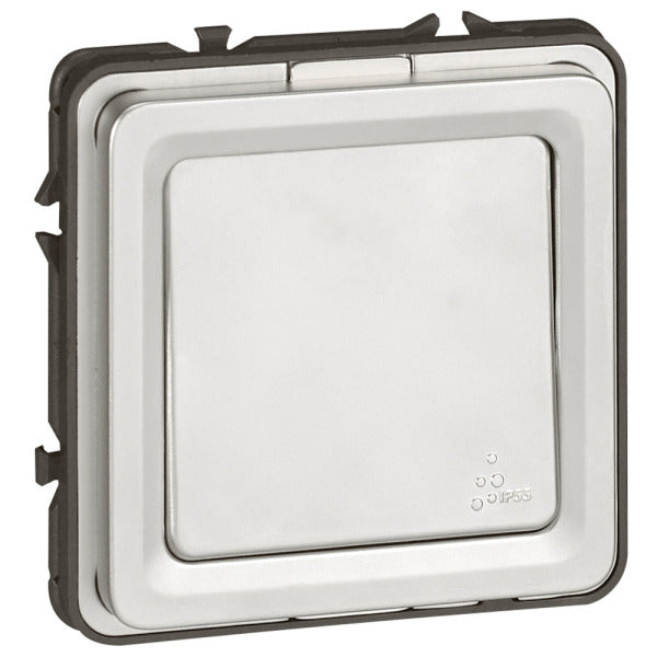 Push-button make contact, 1-pole, non-illuminable, Soliroc IP55 IK10 grey – 077841