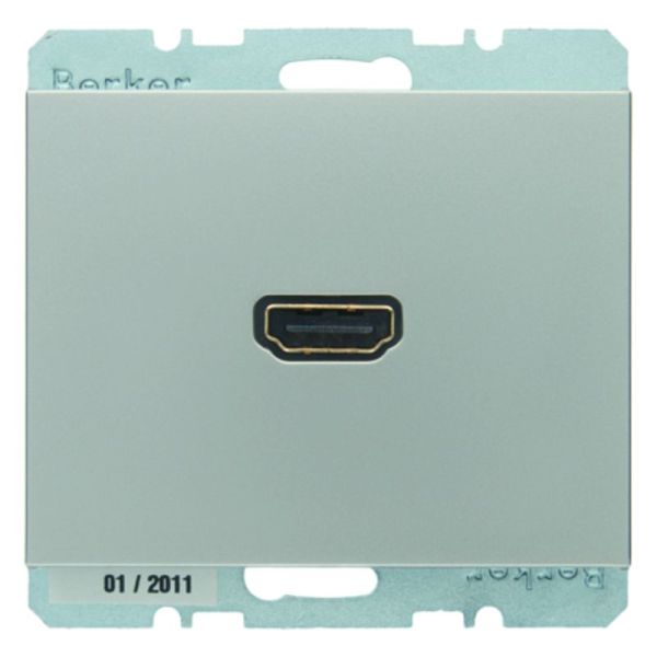 K.5 High Definition Steckdose mit 90°-Steckanschluss, Edelstahl lack. – 3315437004