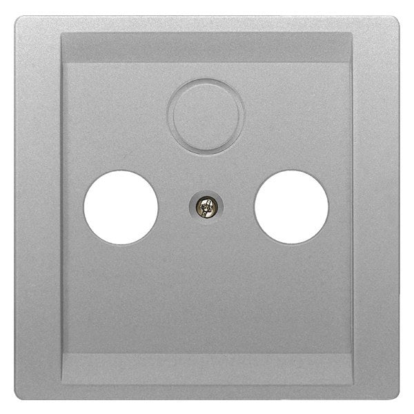 DELTA style Abdeckplatte für TV/RF/SAT 2-und 3-Loch, platinmetallic – 5TG13381