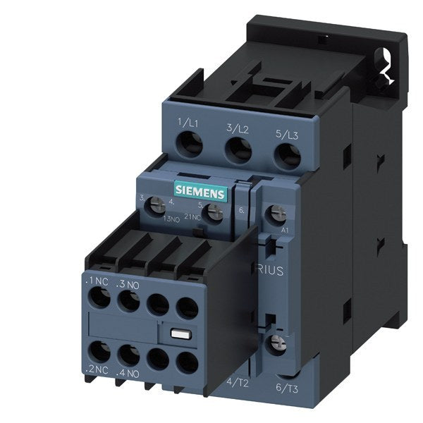 Schütz, AC-3e, 12 A/5,5 kW/400V, 3-polig, AC 230V/50Hz, 2S+2Ö, Schraubanschluss – 3RT20241AP04