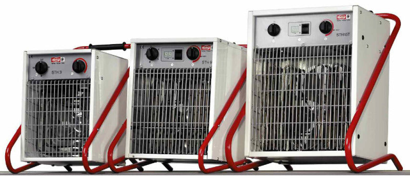 Fan heater 9 kW with timer