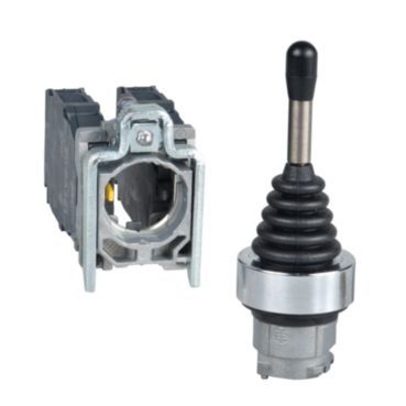 Joystick, XB4, Metall, 22mm, sw, Richtungen+S, 1-stufig, tastend, m. Rückz. – XD4PA24