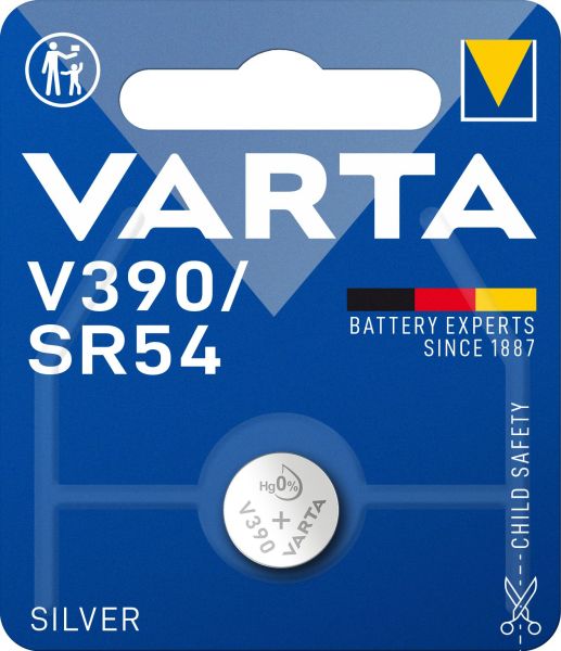 Button Cell Electronics Silver V390/SR54 1.55V 1 Blister=1 pc – 390101401