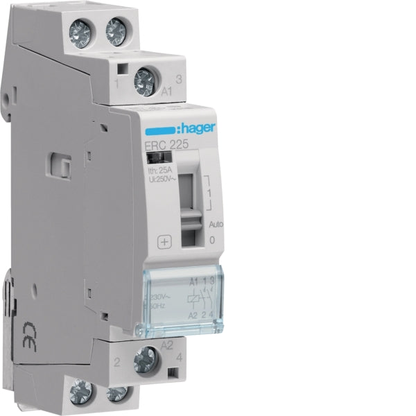 HAGER Relais , 25A, 2S, 230V  – ERC225