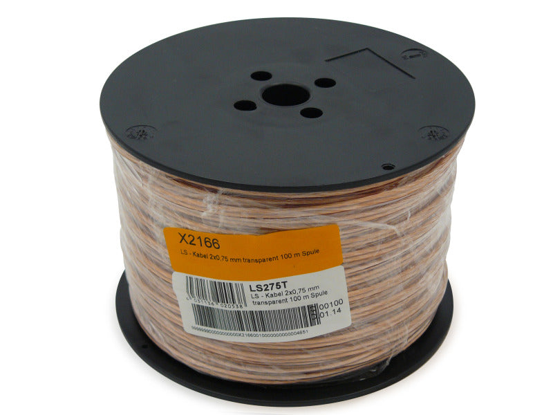 LS - Kabel 2x0.75 mm transparent 100 m Spule – 496001