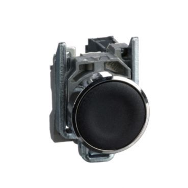 Drucktaster, XB4, Metall, 22mm, schwarz, tastend, SK, 1S – XB4BA21