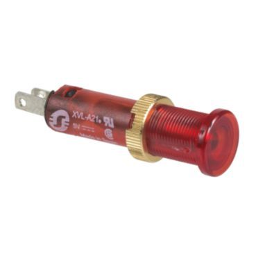 Indicator Light, Harmony XVL, 8mm, red, protected LED, 24V DC, Faston connector - XVLA234