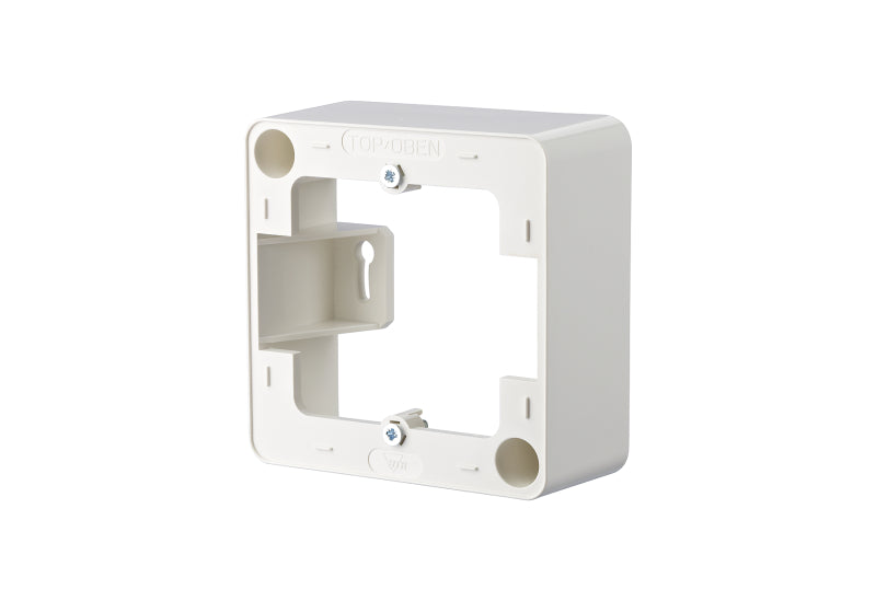 Surface mount frame for data outlet 85x85x43mm 1-gang RAL9010 – 130829-02-I