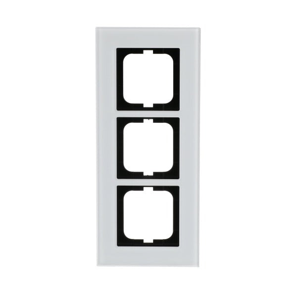 Cover frame 3-gang white glass - carat - 2CKA001754A4444
