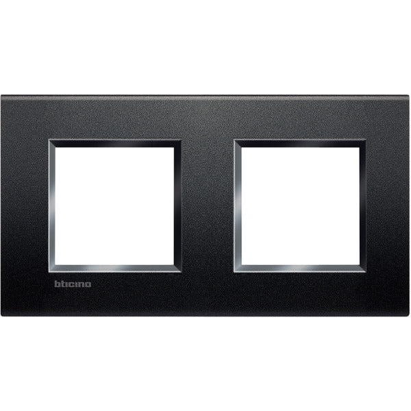 Abdeckrahmen LIVINGLIGHT: 2-fach, 2 + 2 Module, Farbe: Anthrazit – LNA4802M2AR