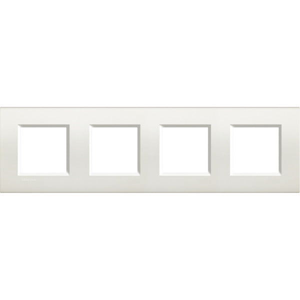 Abdeckrahmen LIVINGLIGHT: 4-fach, 2 + 2 + 2 + 2 Module, Farbe: Weiß – LNA4802M4BI