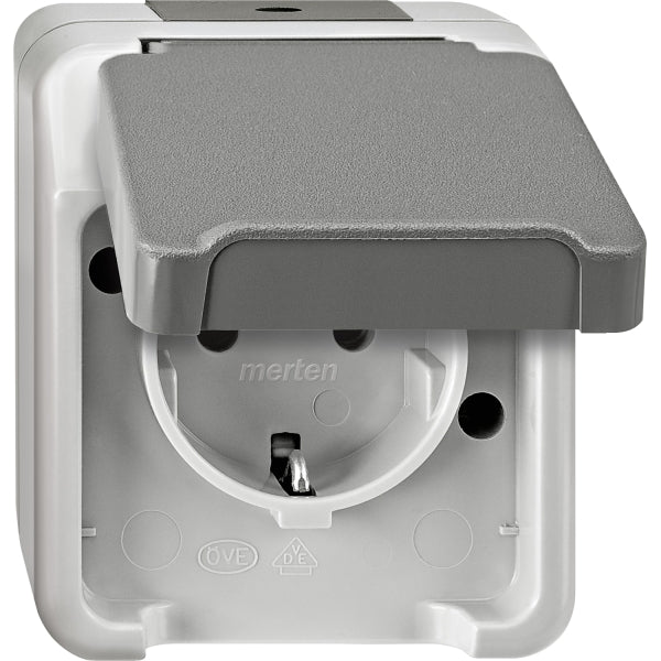MERTEN SCHUKO-Steckdose, lichtgrau, AQUASTAR  – MEG2301-8029