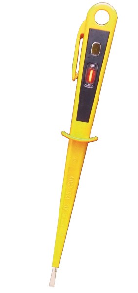 Voltage tester screwdriver yellow 190mm IP54 VDE & GS – PAN PSD190