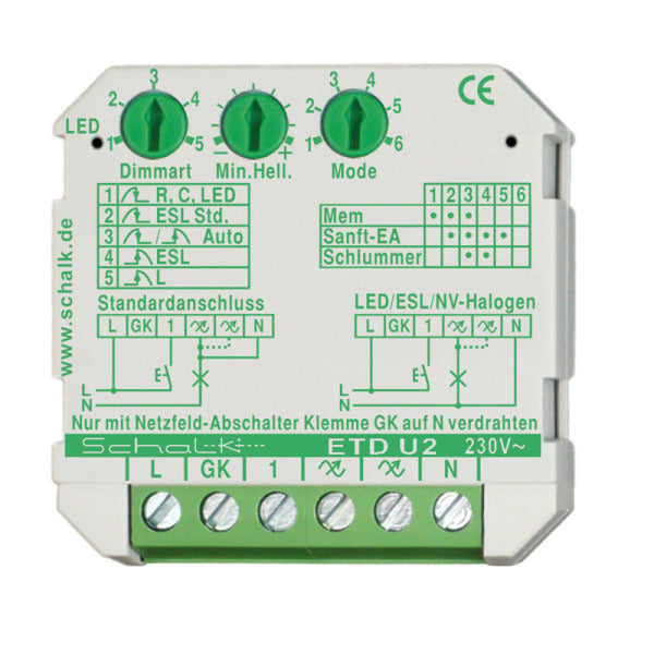 Universal push-button dimmer (flush-mounted), also for LED/CFL – etdu29