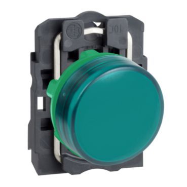 Pilot light, XB5, plastic, green, 22mm, LED, flush lens, 24VACDC – XB5AVB3