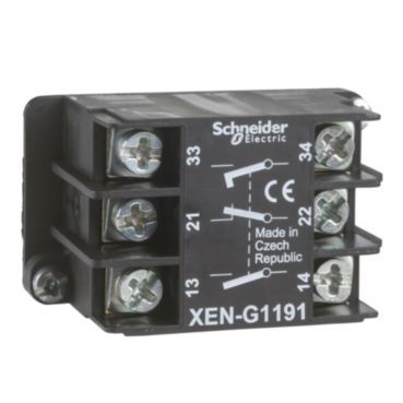 Auxiliary switch without snap action, 1NO+2NC, front mounting – XENG1491