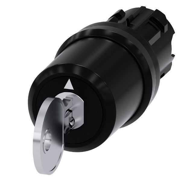 Siemens Key-operated switch, 22mm, round, plastic, key removal position O – 3SU10005BL010AA0