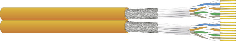 Datenkabel Kat7 S/FTP duplex 2x(4x2xAWG23/1) LS0H orange Trommel 500 m