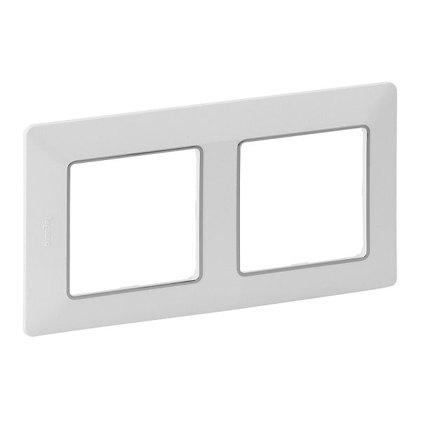 Valena Life 2-gang Frame Colour: Ultra White/Chrome – 754032
