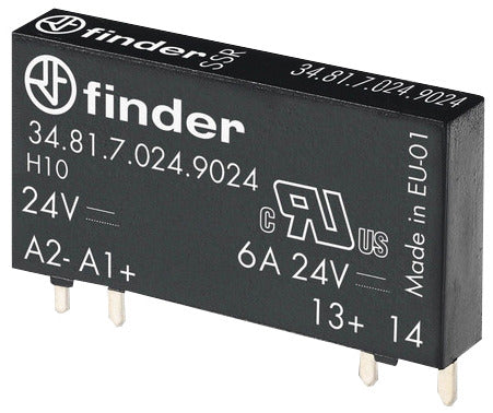 Relais steck-/print, Eingang 24VDC, Ausgang SSR 1 Schliesser 6A/24VDC – 34.81.7.024.9024