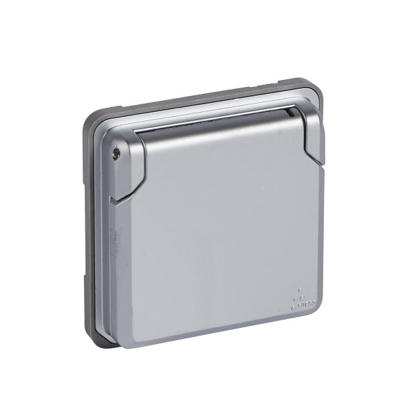 Schuko Socket IP44 with Increased Touch Protection Grey Soliroc – 077834