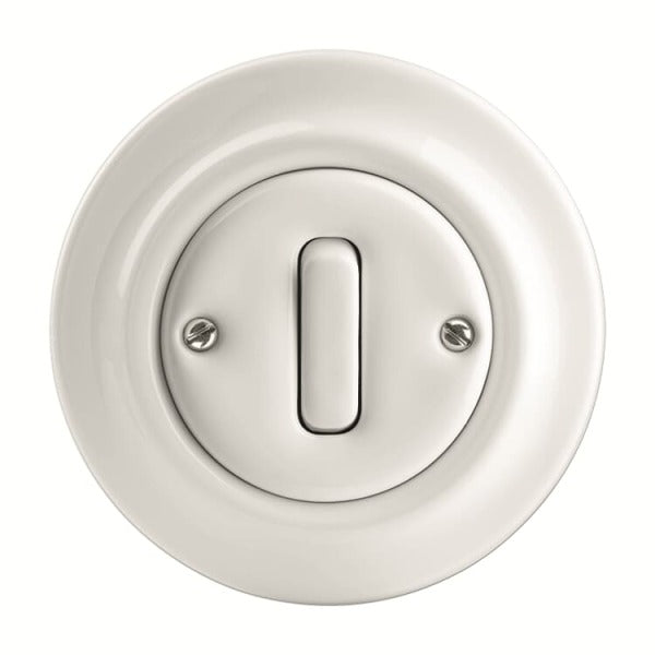 Rocker Switch Single Switch 1-pole 1 N.O. 1 N.C. studio white - Decento – 2CKA001413A1088