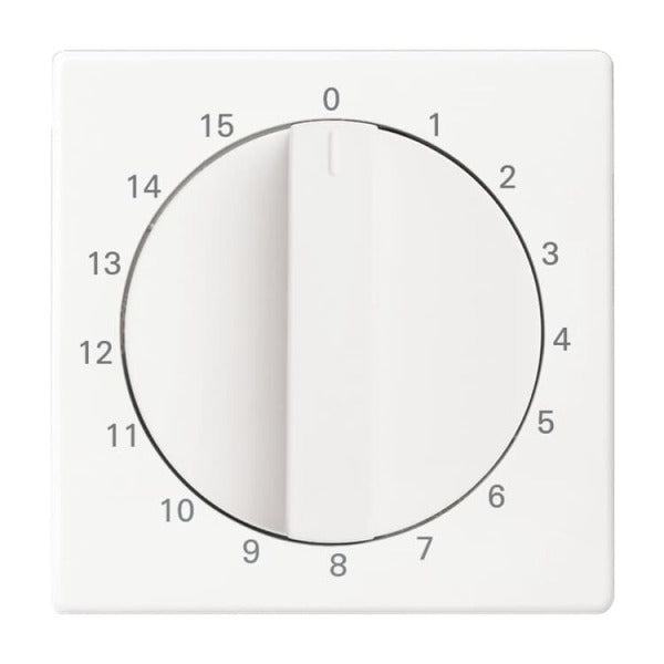 Central plate knob timer imprint 1-15 studio white - Platform 63 - 2CKA001753A0258
