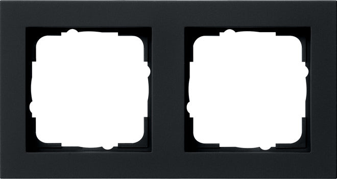 GIRA Rahmen 2fach E2 schwarz matt   – 021209
