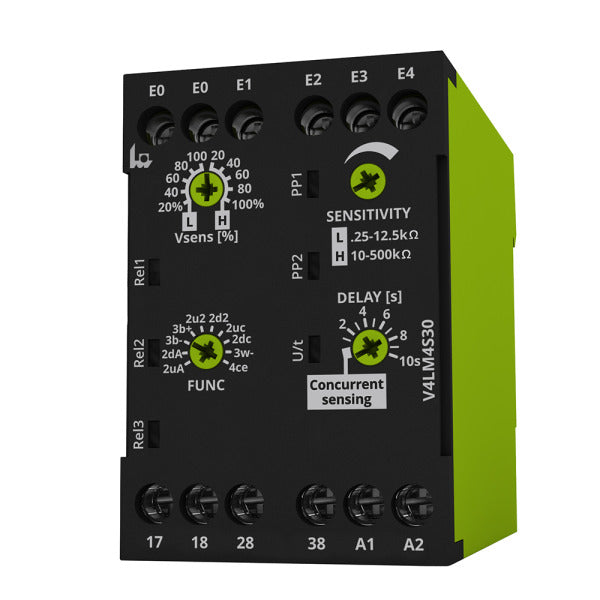 Level monitoring conductive liquids, 4 probes, 10 functions, 3 NO – 2104500