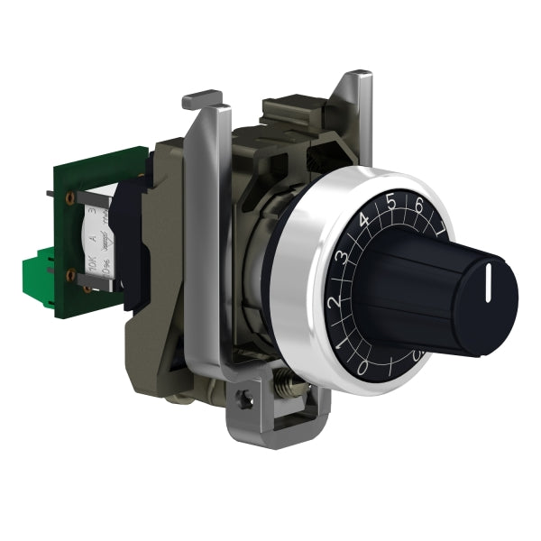 Potentiometer Komplettgerät, XB4, Metall, 22mm, schwarz, Widerstand 10K Ohm – XB4BD912R10K