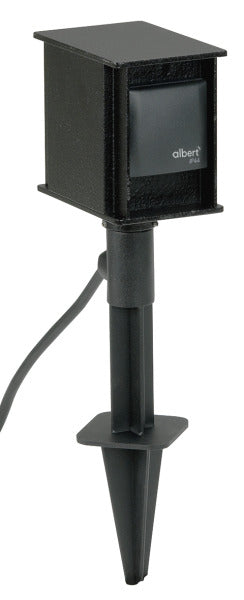 Steckdosenspieß, 2-fach, Aluminium, schwarz, IP 44 – 662103