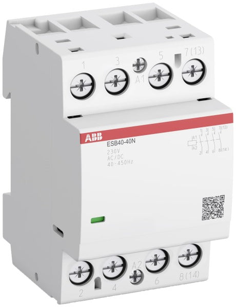 ABB Installationsschütz 40A, 4S/0Ö, 230 V AC/DC  – 1SAE341111R0640