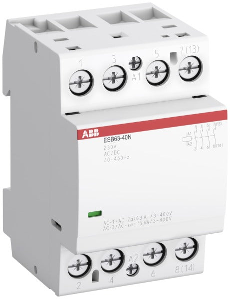 ESB Installation Contactor 63A 4NO/0NC 230V AC/DC