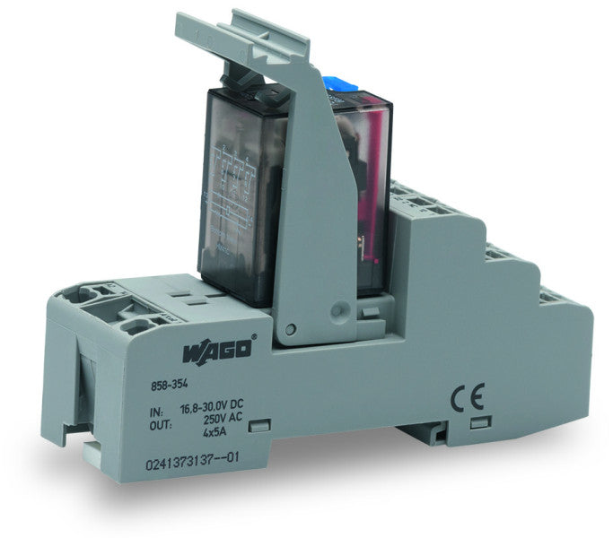 Relay Module, Input Rated Voltage DC24V, 4 Changeover Contacts – 858-354