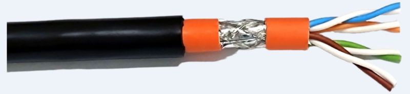 Cat.7 Innen-/Aussenkabel 1200MHz AWG23 S/FTP,PE Mantel, innen Dca, Sw& Or, 250m – 99733.250-CPR