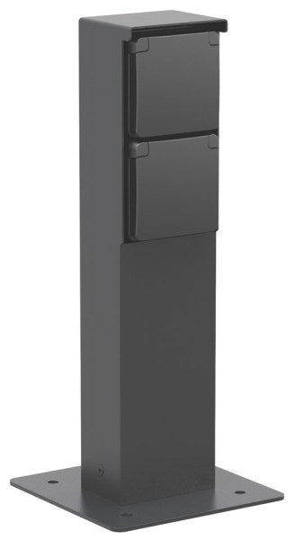 Splash-proof connection column with double socket, two-gang – 761-36925