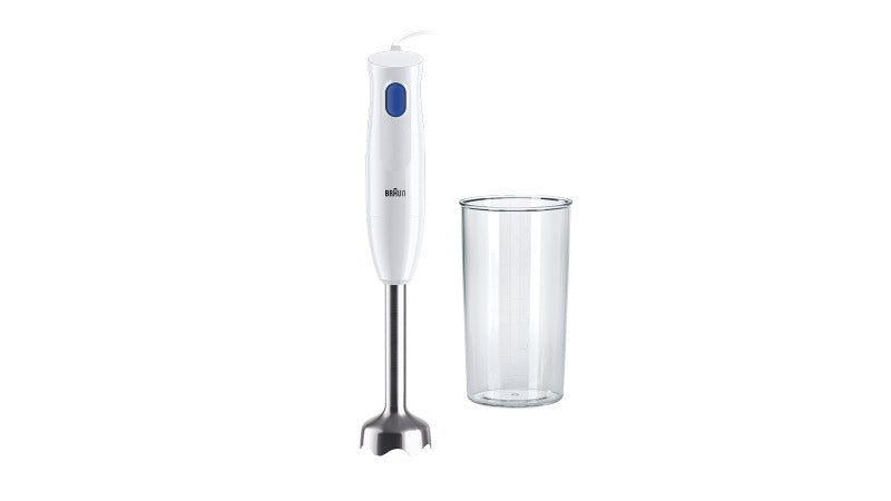 Stabmixer 450W Metallfuß Mixbecher weiss-blau – 0X22111470