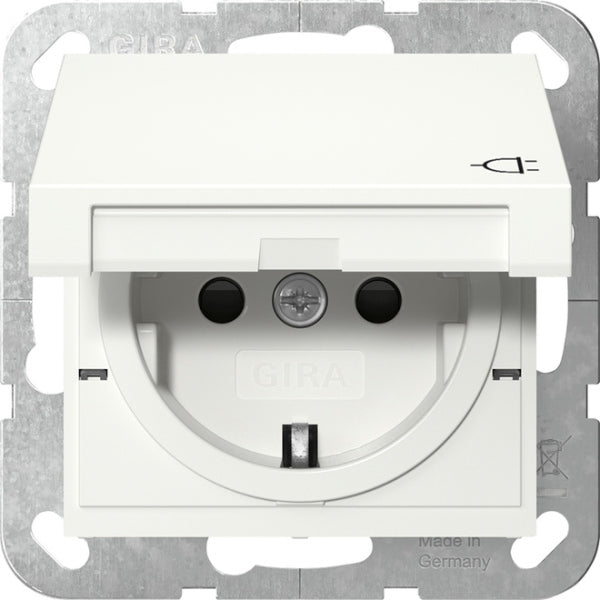GIRA SCHUKO KD + SH System 55 Reinweiß m  – 441427