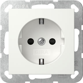 GIRA SCHUKO Steckdose Kinderschutz System 55 reinweiß glänzend  – 445303