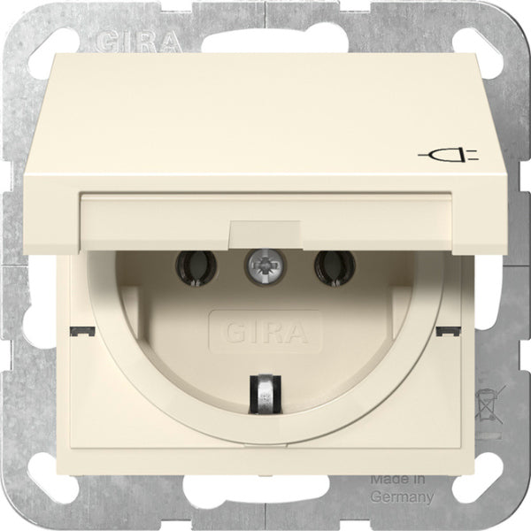 SCHUKO-Steckd. KD System 55 Cremeweiß – 445401
