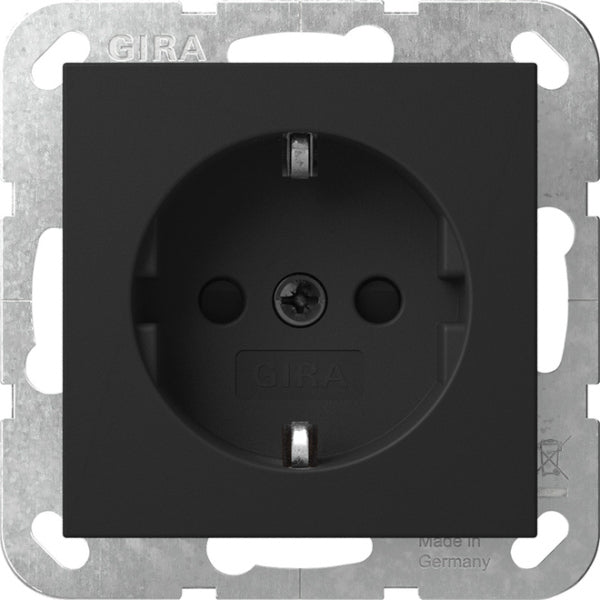 GIRA SCHUKO STK SH System 55 Schwarz m  – 4453005
