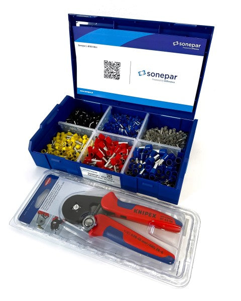 L-BOXX MINI CRIMPMASTER 1601-piece, Insulated Ferrules 1.5 - 16mm² incl. Knipex Crimping Pliers – L-BOXX Mini Ferrule Assortment