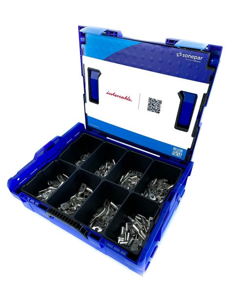 L-BOXX INTERCABLE DIN 300-piece, crimp cable lug set DIN46235, tinned, with markings for correct crimping – L-BOXX IC DIN