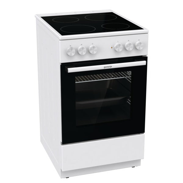 Freestanding cooker 50cm ceramic 6BA AqCl. A wh