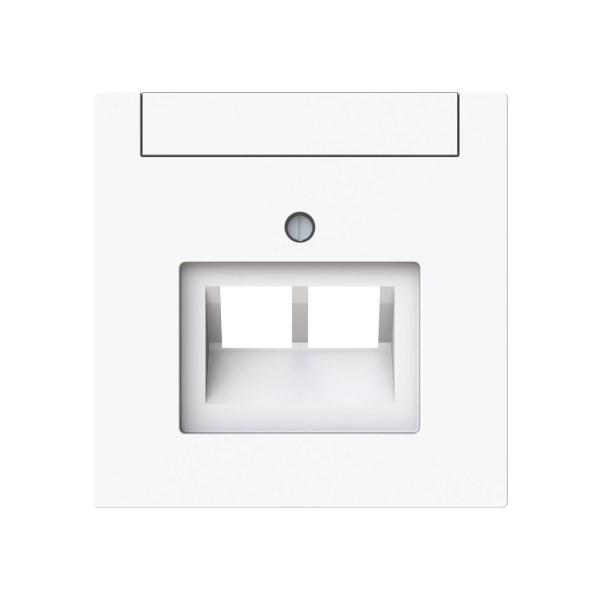 Central plate UAE insert with labeling field 2-gang studio white - art linear – 2CKA001710A4227