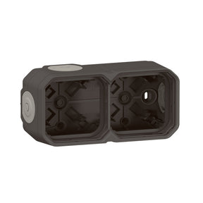 LEGRAND 2-fach Gehäuse anth. horizontal oder vertikal verwendbar  – 069602L