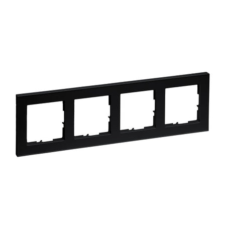 LEGRAND SEANO+ 4-fach Rahmen in der Farbausführu ng Schwarz lackiert  – 765384