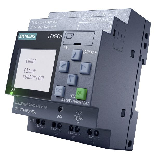 LOGO! 12/24RCE, Logikmod., Disp SV/E/A: 12/DC 24V/Relais – 6ED10521MD080BA2